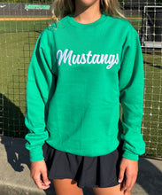 Load image into Gallery viewer, Green Script Mustangs Sweatshirt
