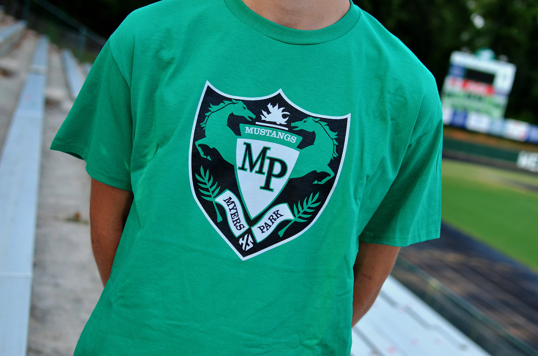 MP Crest on Green T-shirt