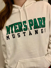 Load image into Gallery viewer, “Myers Park / Mustangs” White Hoodie

